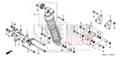 COUSSIN ARRIERE (XL1000V) XL1000V6 de 2006